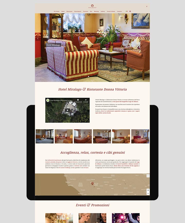 sito web hotel miralago
